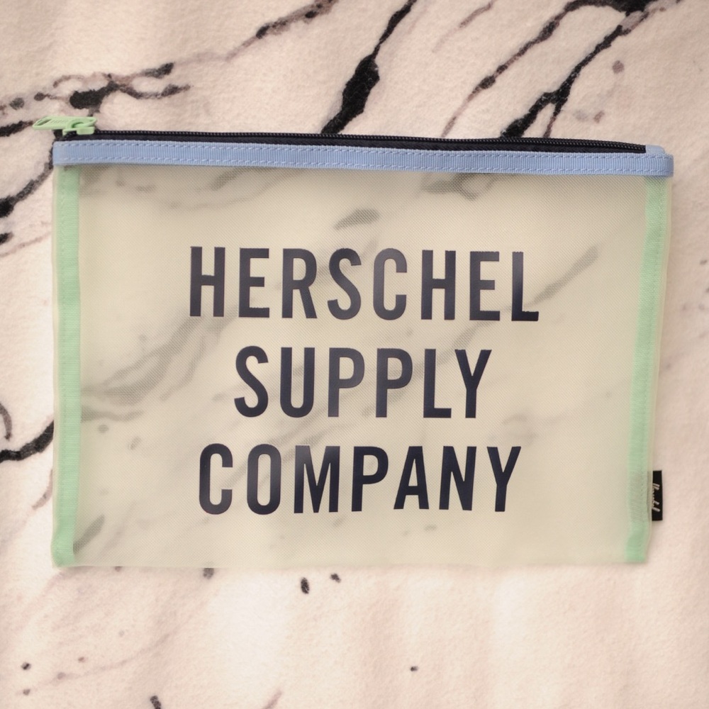 Herschel LG Mesh Makeup Bag in peacock colors